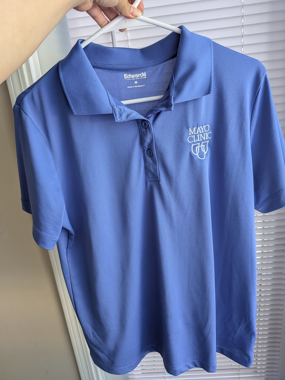 Mayo Clinic Scheduling And Desk Employee Blue Polo Shirt